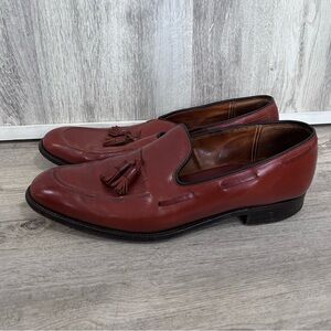 Royal Tweed Cheaney of England Tassel Loafer Shoes Mens 10 Brown Premium Grade